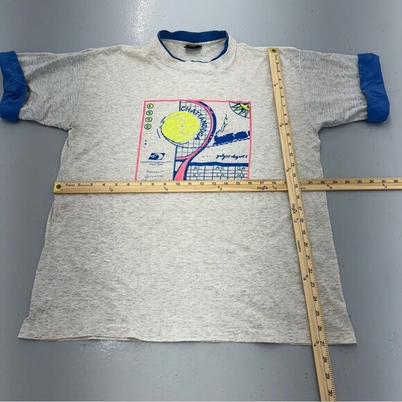Tennis Association Vintage Ringer Tee Shirt 90’s - Picture 2 of 8